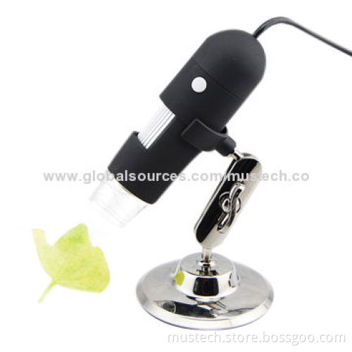 LED Digital USB Microscope with 5V DC Power Source, 10-500mm Manual Focus